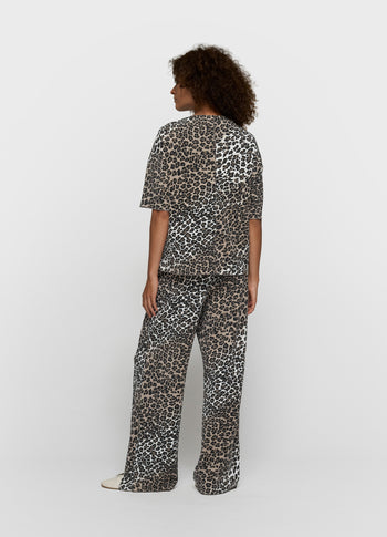 soft scuba tee leopard | ecru