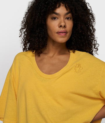 deep tee cotton linen | mango