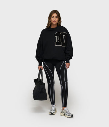 contrast leggings | black