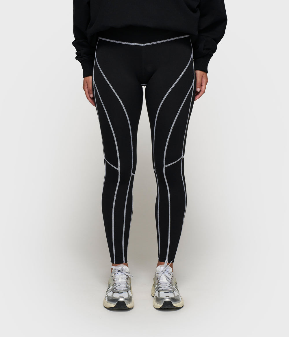 contrast leggings | black