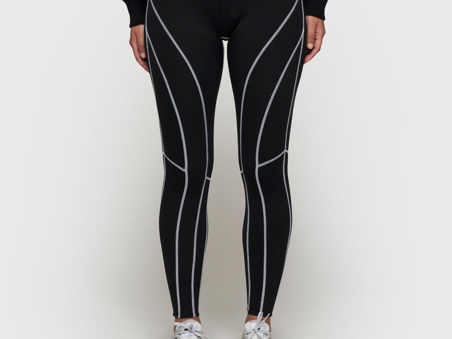 contrast leggings | black