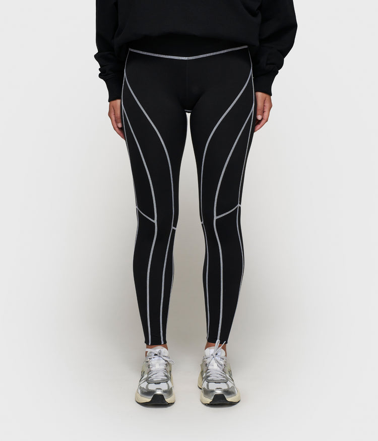 contrast leggings | black