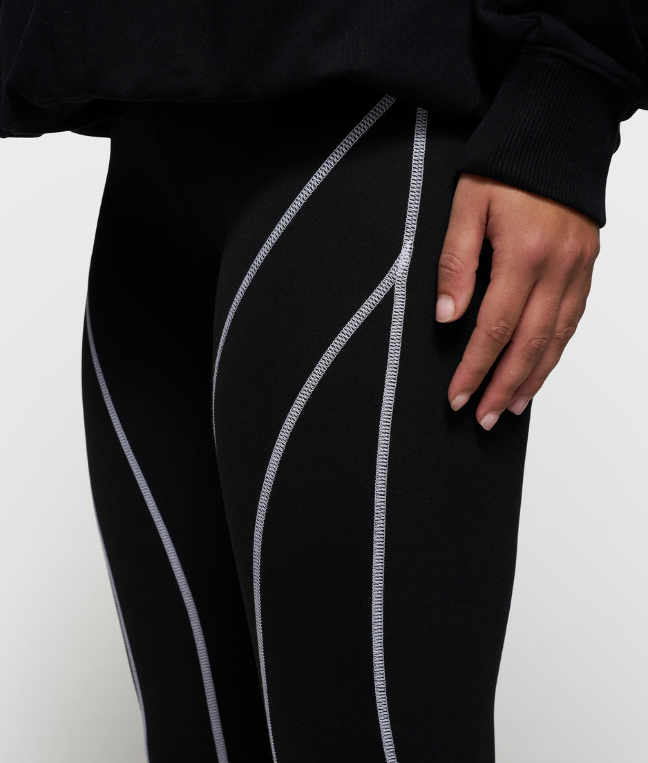 contrast leggings | black