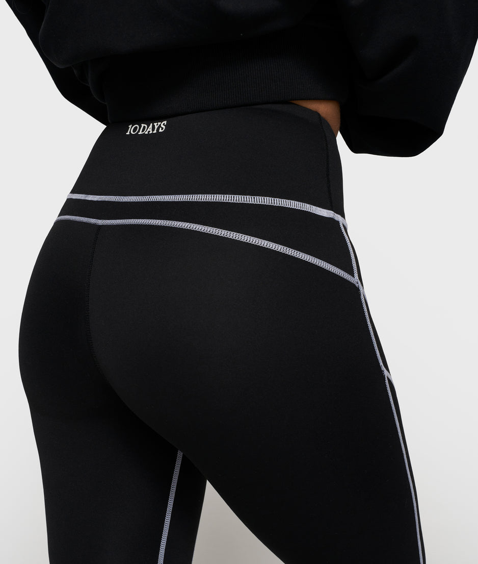 contrast leggings | black