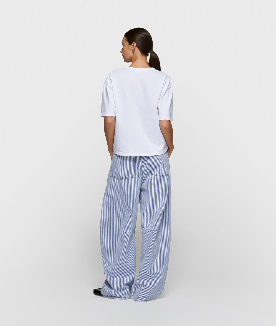 western pants stripes | white/blue