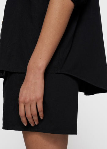 linen shirt | black