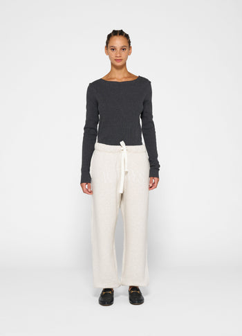 soft rib boatneck tee | antra melee