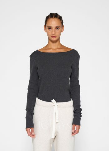 soft rib boatneck tee | antra melee