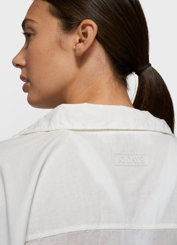 oversized blouse jacket | ecru