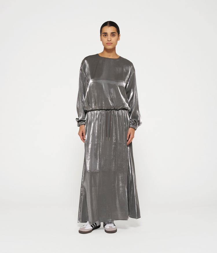 shiny skirt | silver