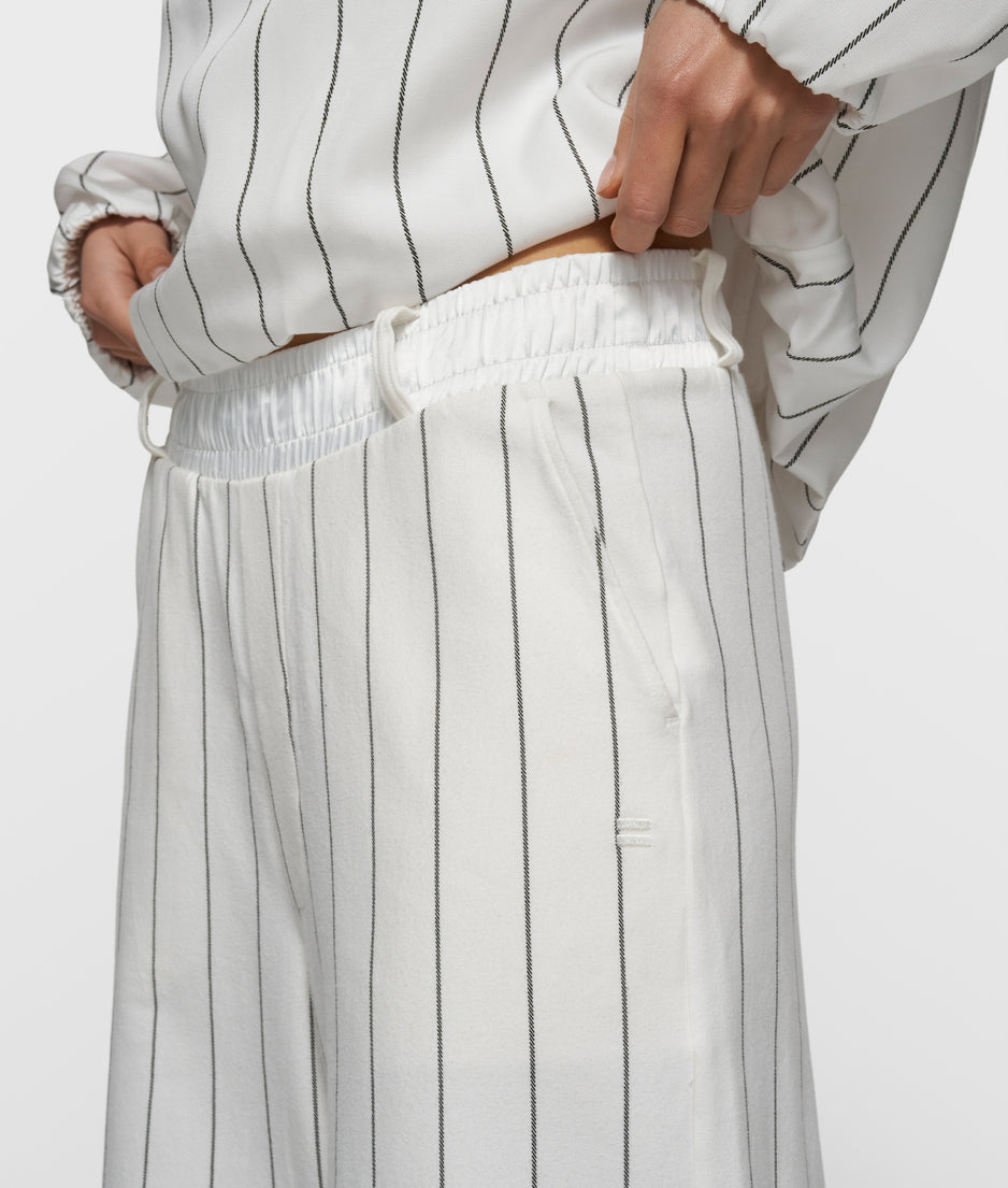 balloon blouse pinstripe | ecru