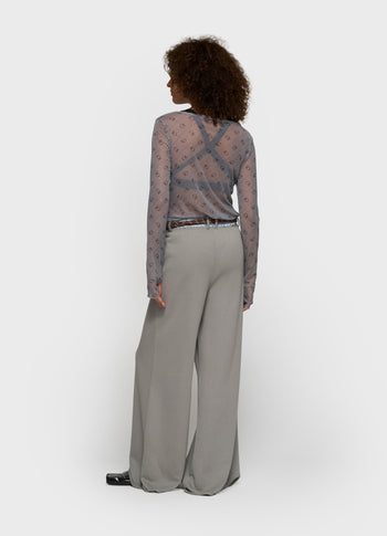 mesh long sleeve monogram | light graphite