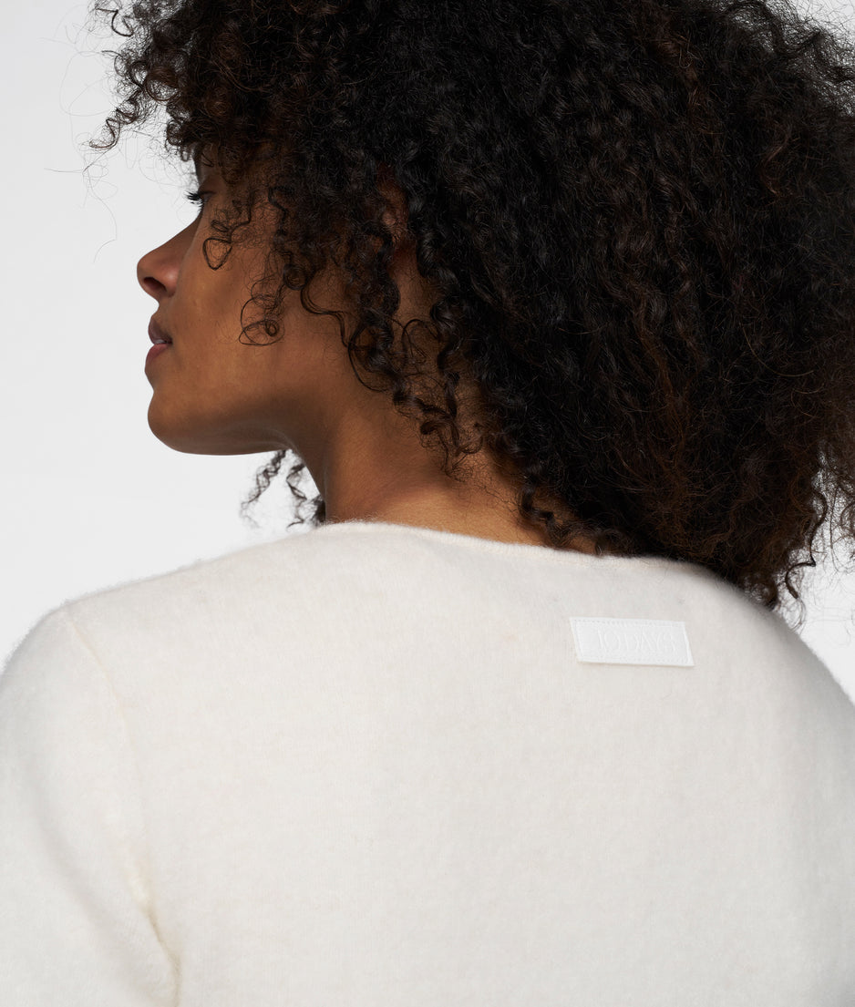 knit sweater | ecru