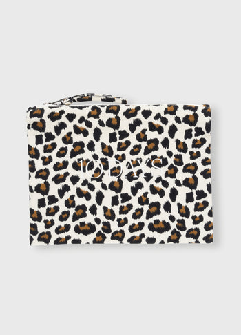 clutch leopard | ecru