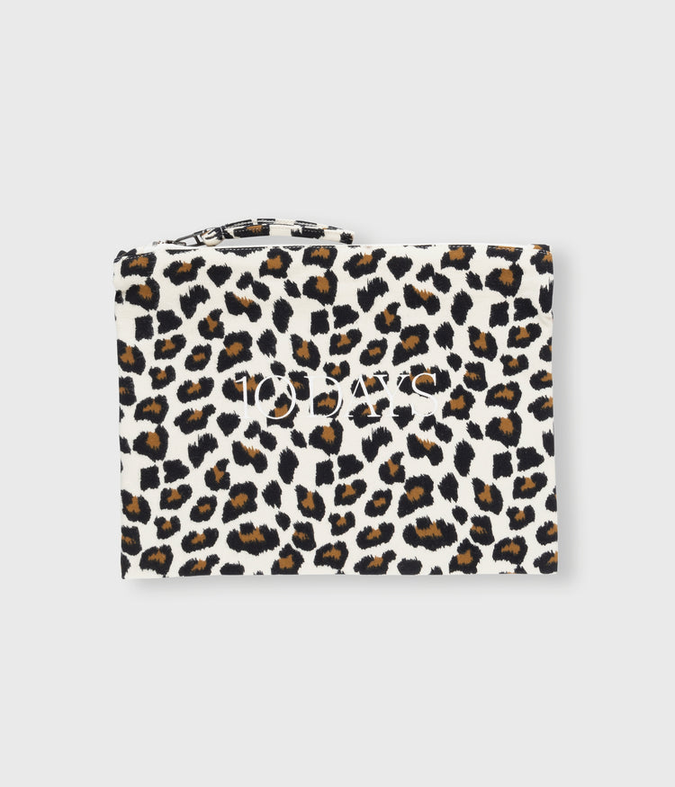 clutch leopard | ecru