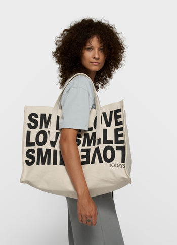 canvas shopper | ecru