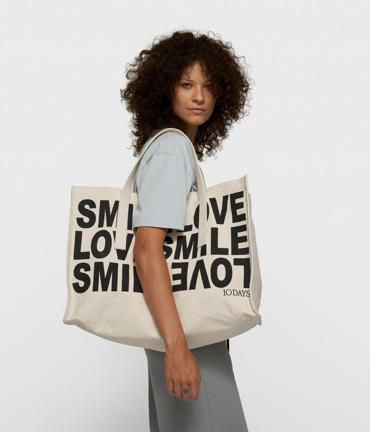 canvas shopper | ecru