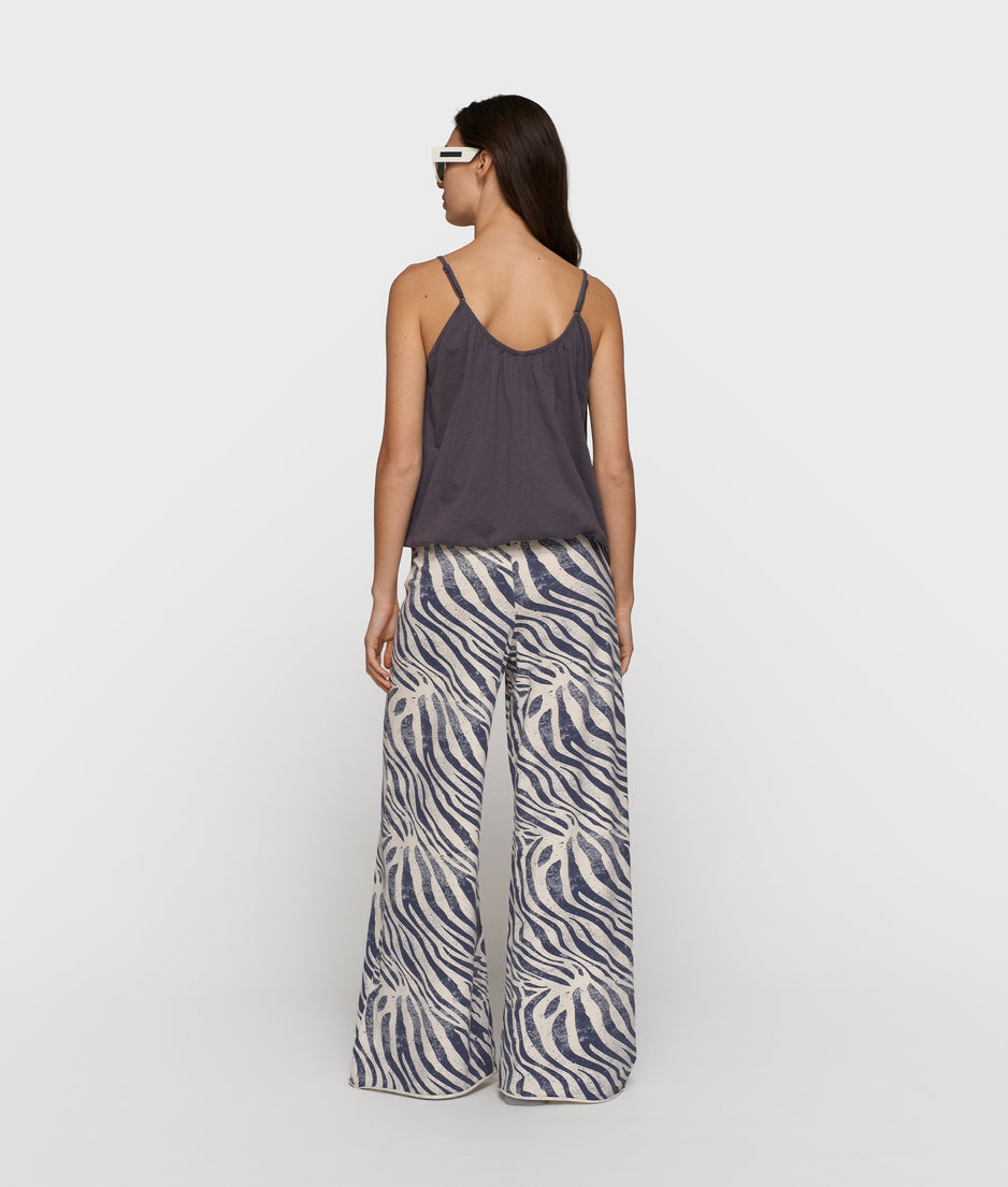 wide jogger zebra | light vanilla