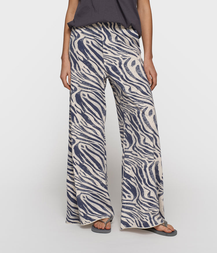 wide jogger zebra | light vanilla