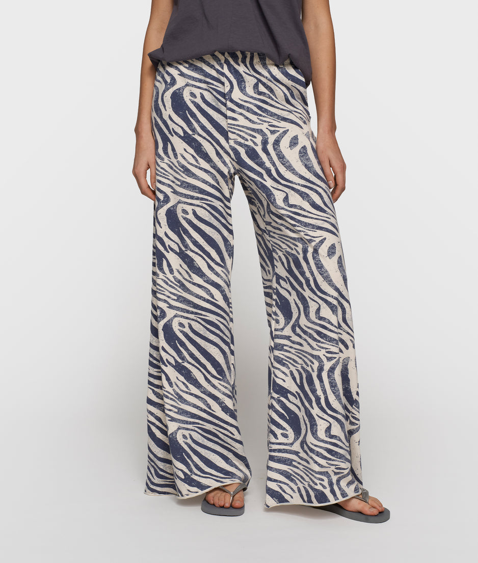 wide jogger zebra | light vanilla