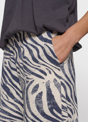 wide jogger zebra | light vanilla