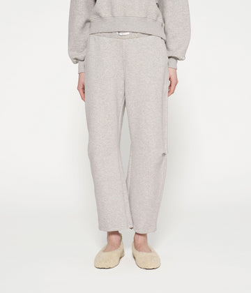 texture fleece jogger | light grey melee