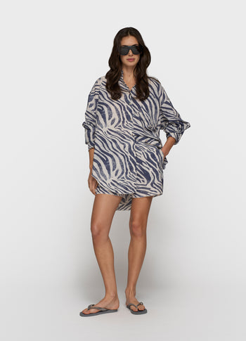 blouse zebra voile | light vanilla