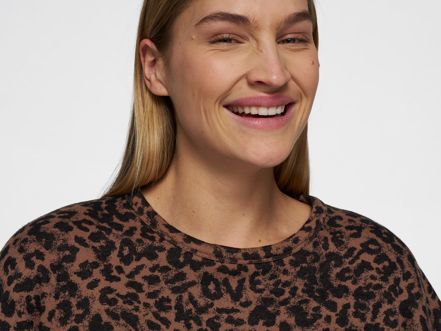 cropped sweater leopard | dark fudge