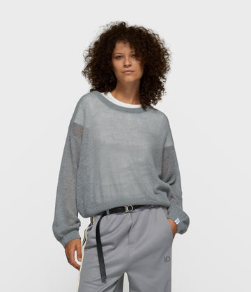 thin knit sweater | light graphite