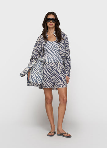 shorts zebra voile | light vanilla