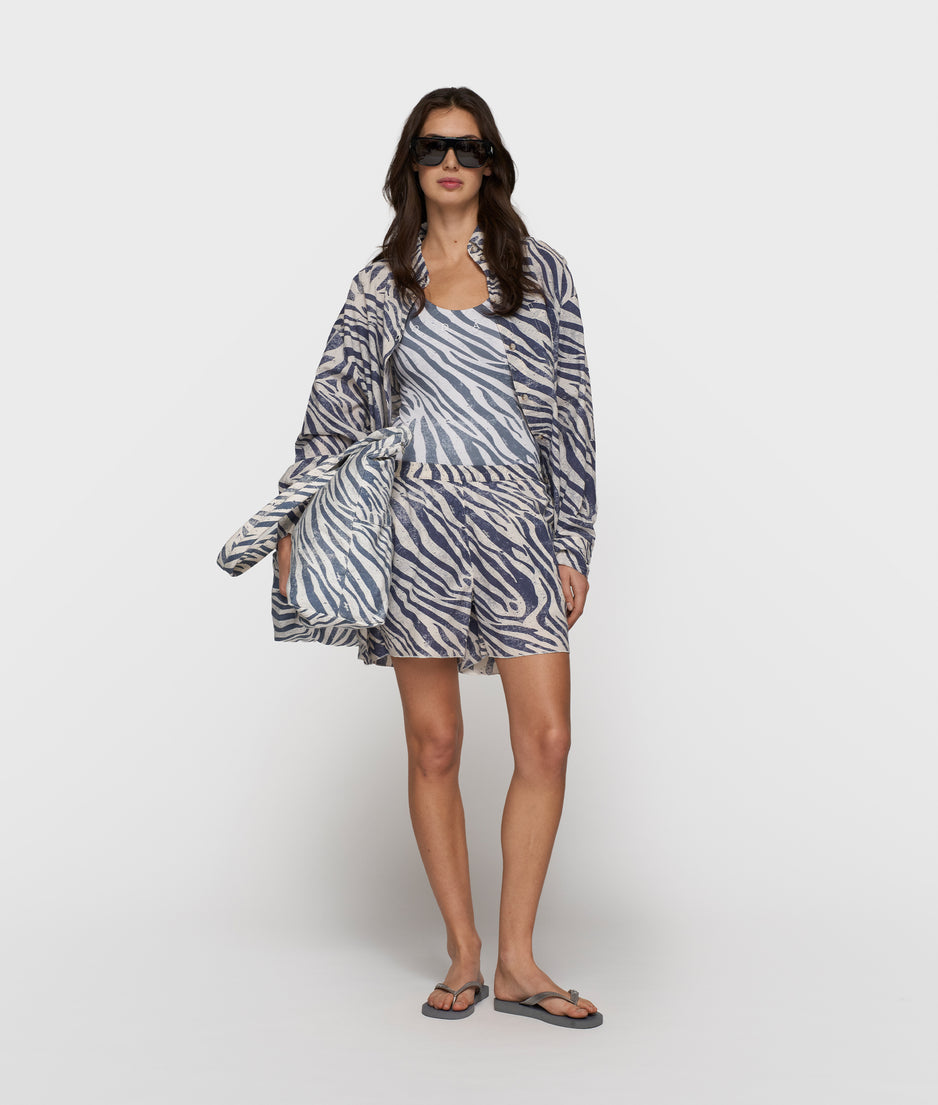 bathing suit zebra | light vanilla