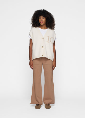 knit gilet | ecru