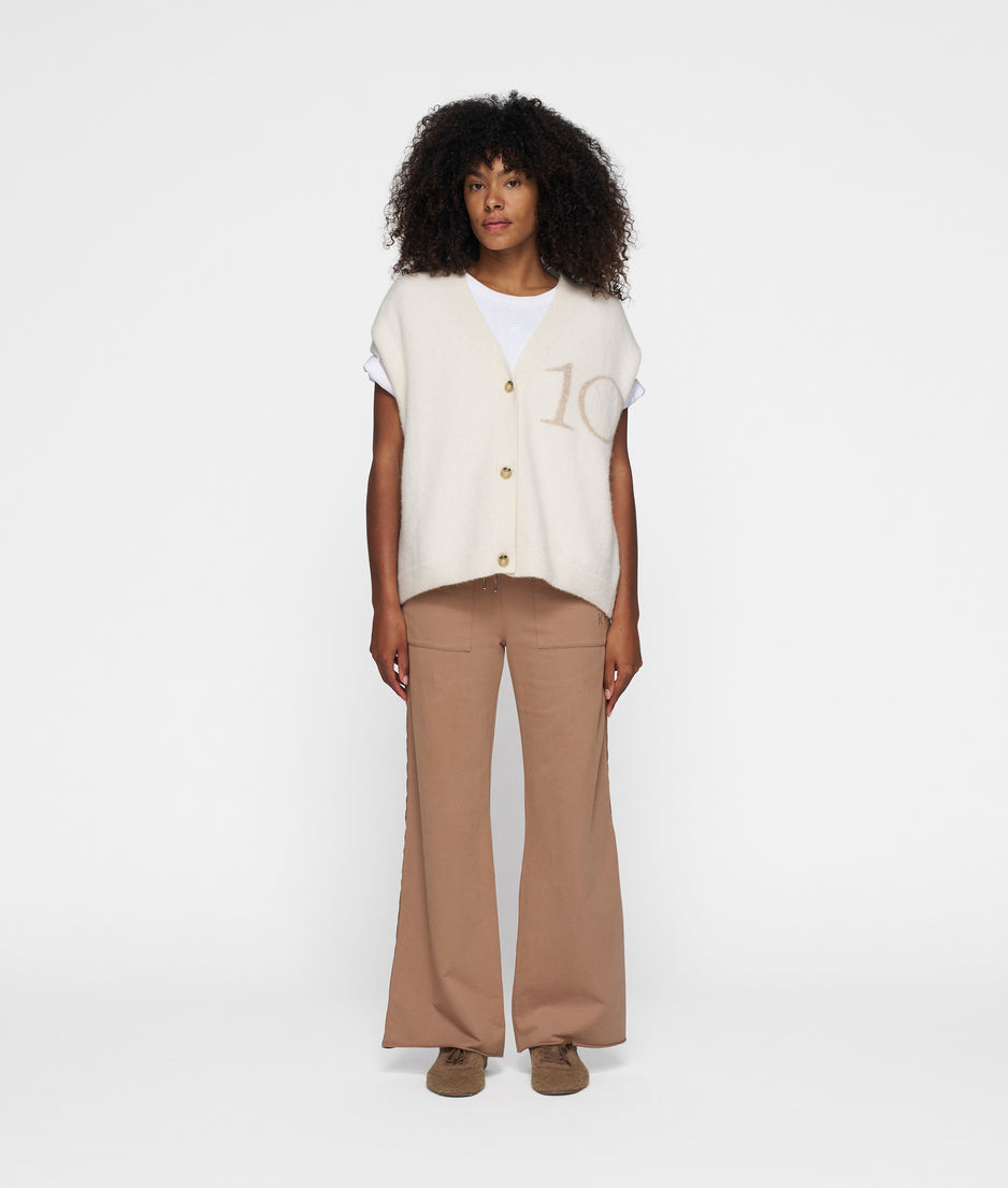knit gilet | ecru