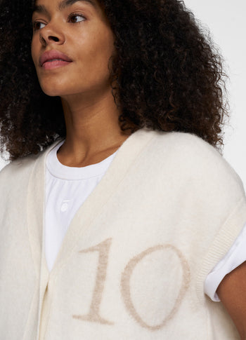 knit gilet | ecru