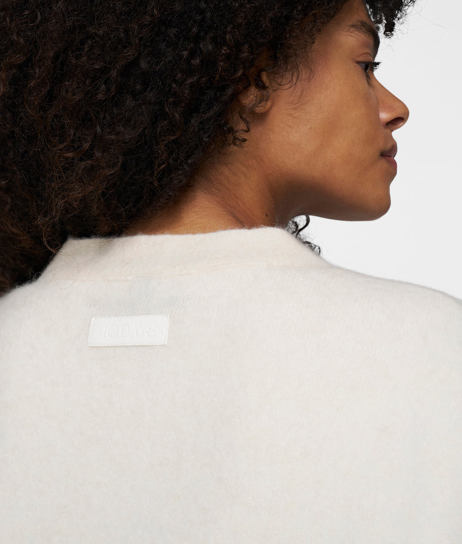 knit gilet | ecru