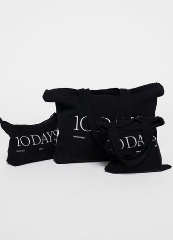 canvas 10DAYS mini shopper | black