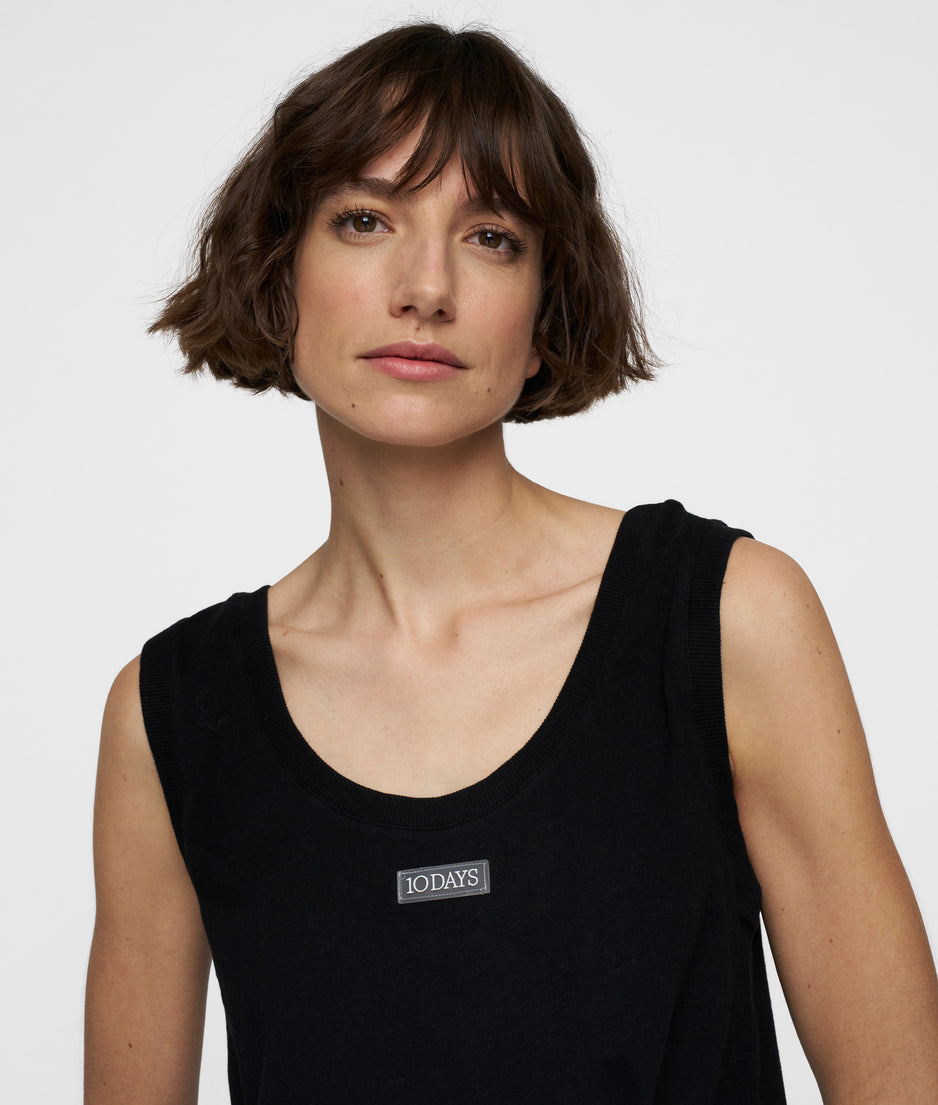 tank top jersey | black