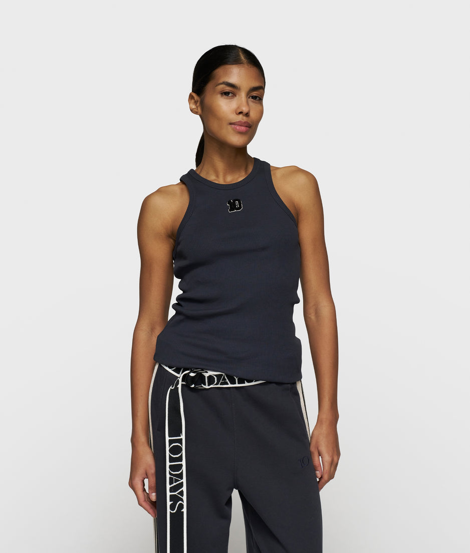 tank top rib terry | dark navy