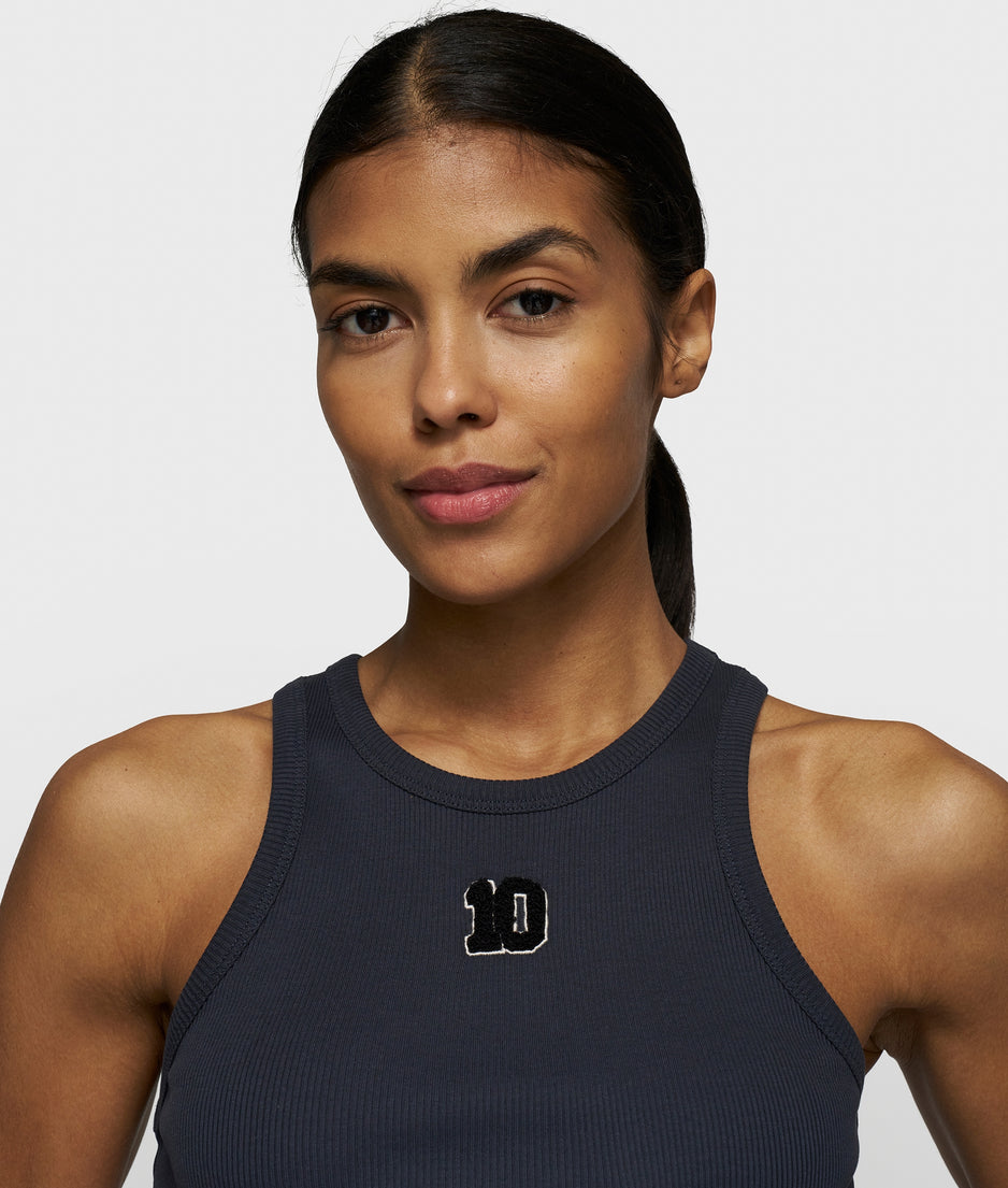tank top rib terry | dark navy