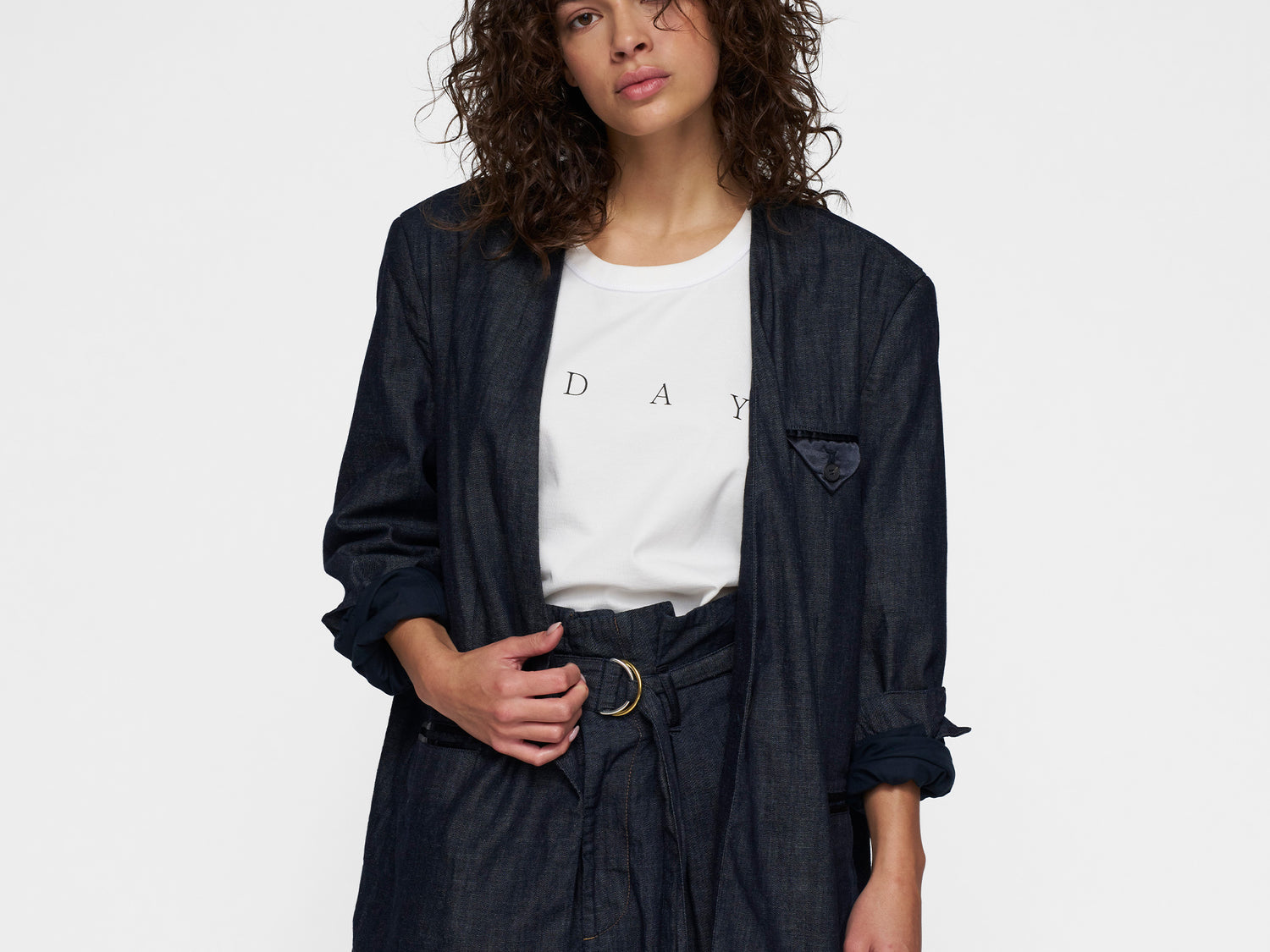 statement blazer | yale blue