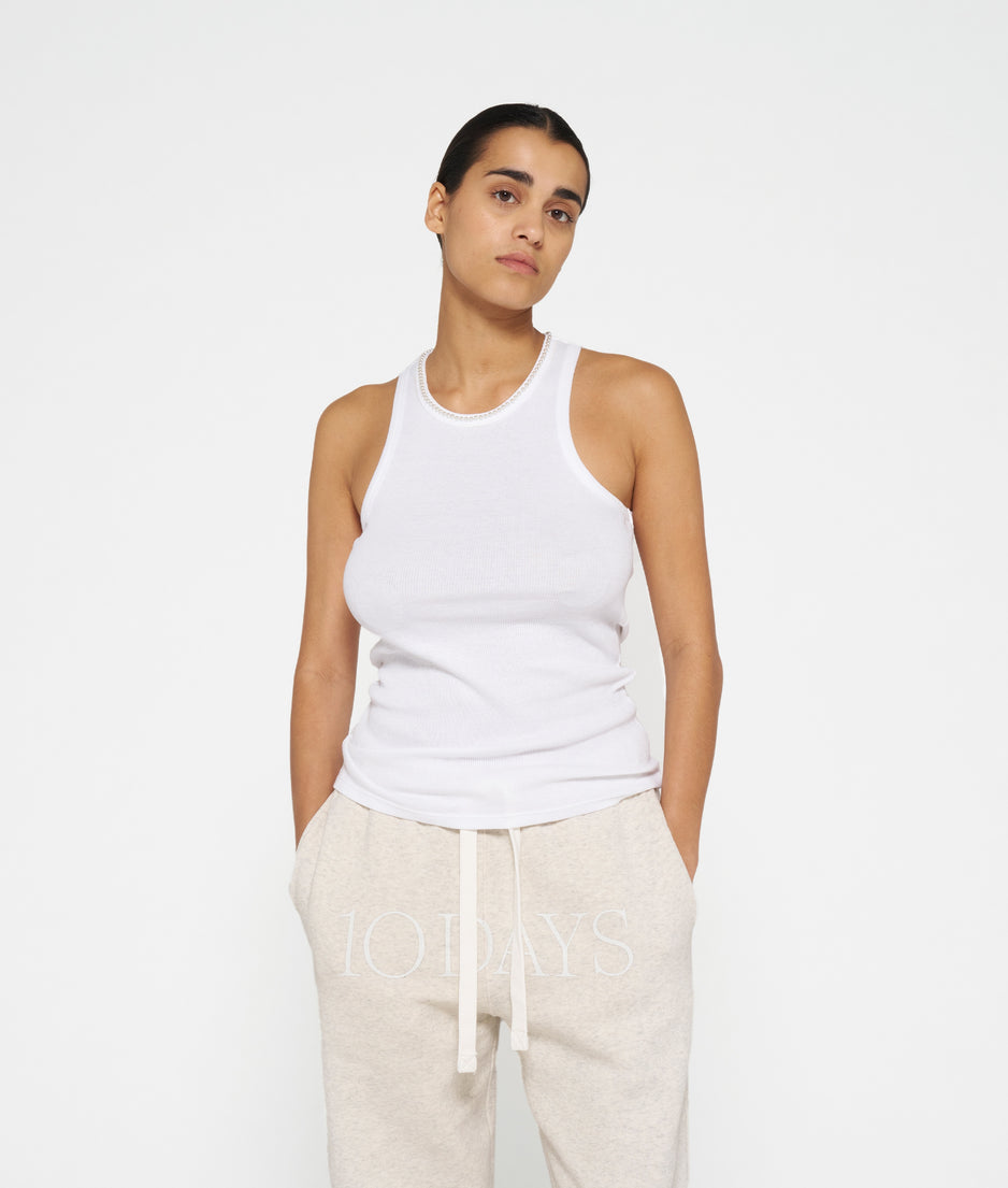 tank top pearl | white