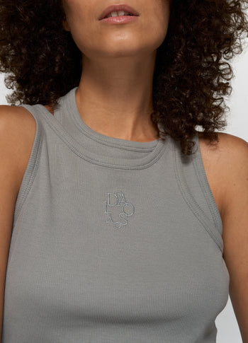 a-symmetric rib top | light graphite