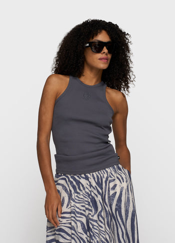tank top rib | steel blue