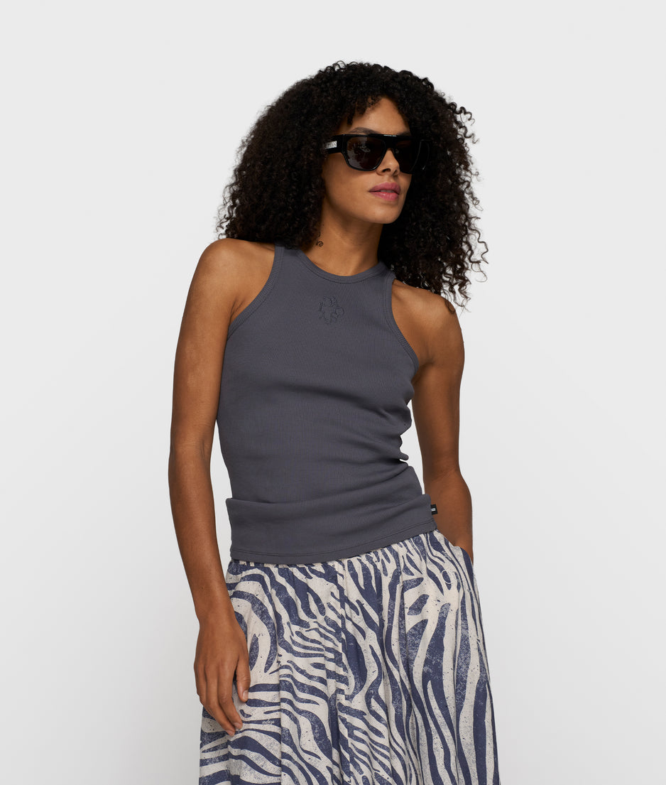 tank top rib | steel blue