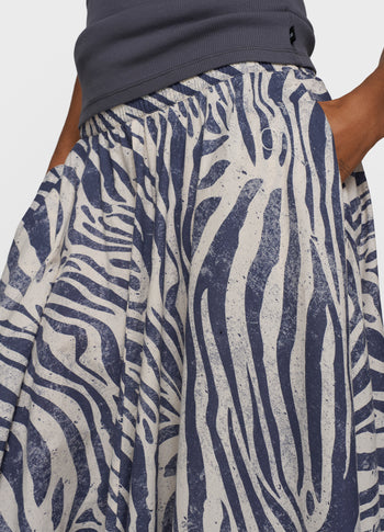 wide skirt zebra voile | light vanilla