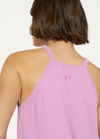 racer top linen cotton | violet