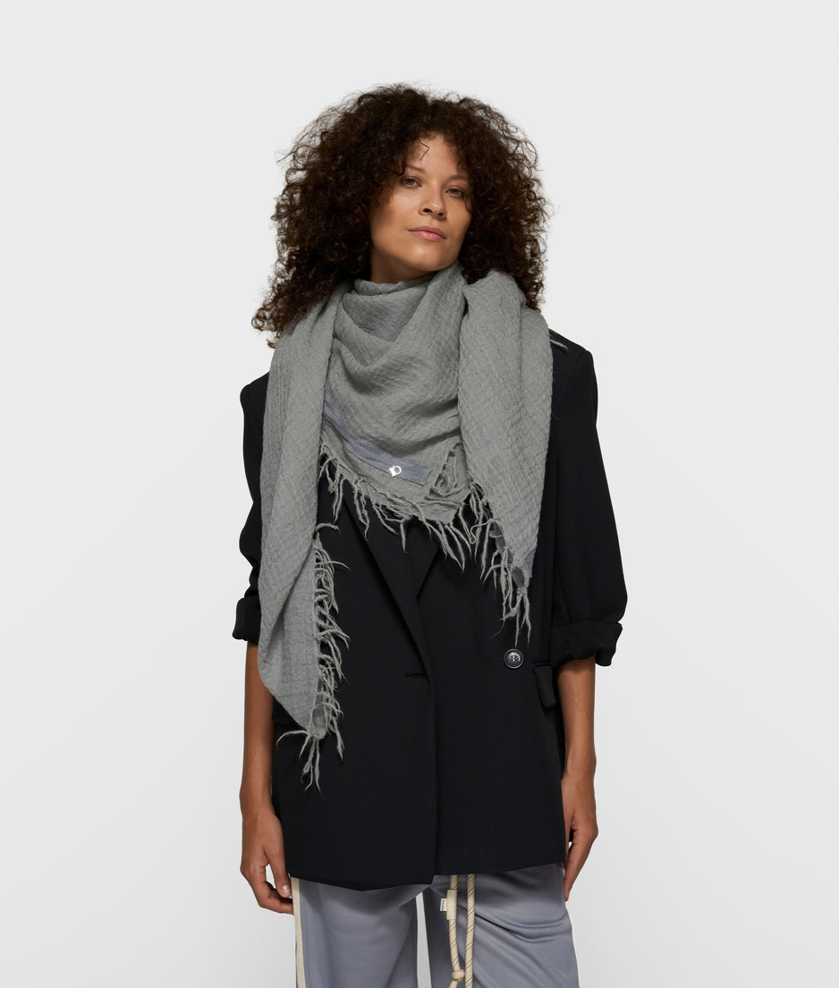 scarf washed wool | light graphite