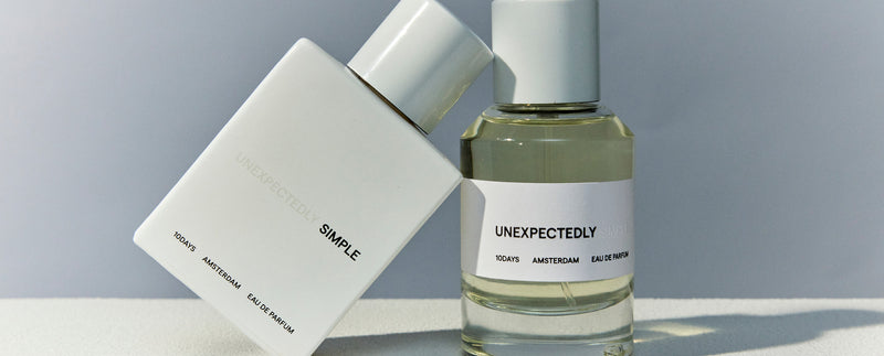 10DAYS parfums: 'Unexpectedly' & 'Simple'. Individueel en gecombineerd te dragen.