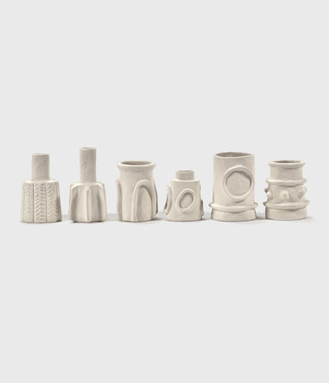 Vase set 6 Molly 11CM | soft beige