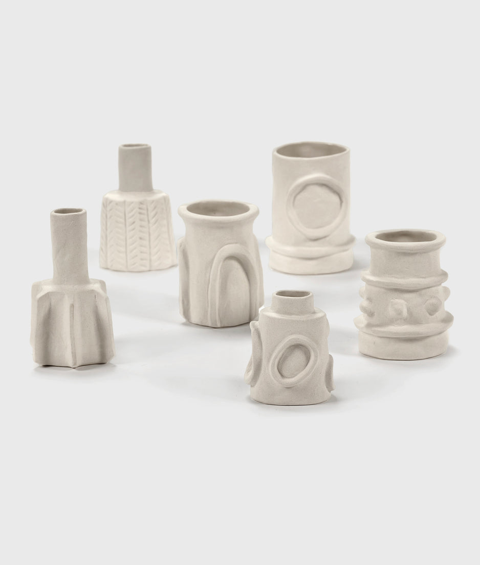 Vase set 6 Molly 11CM | soft beige